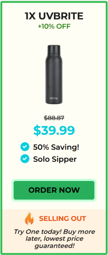 UVBrite Smart Bottle price 